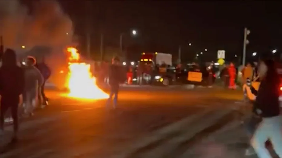 Fiery chaos at Florida intersection has sheriff’s office searching for dozens of suspects