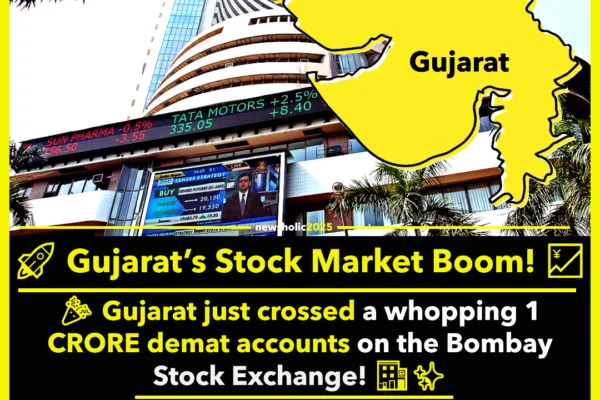 Gujarat Crosses 1 Crore Demat Accounts on Bombay Stock Exchange Gujarat Achieves 1 Crore Demat Accounts Milestone on Bombay Stock Exchange