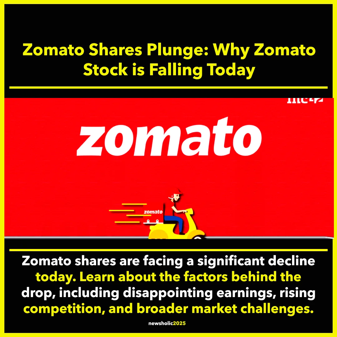 Zomato Shares Plunge: Why Zomato Stock is Falling Today