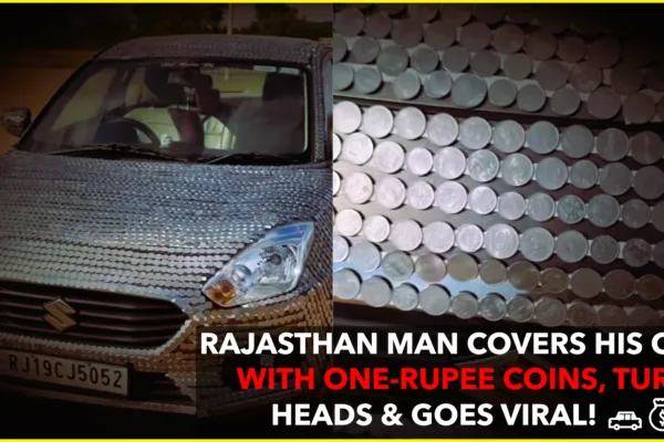 Rajasthan Man Covers Car with One-Rupee Coins, Becomes Social Media Sensation Rajasthan Man Covers Car with One-Rupee Coins, Becomes Social Media Sensation