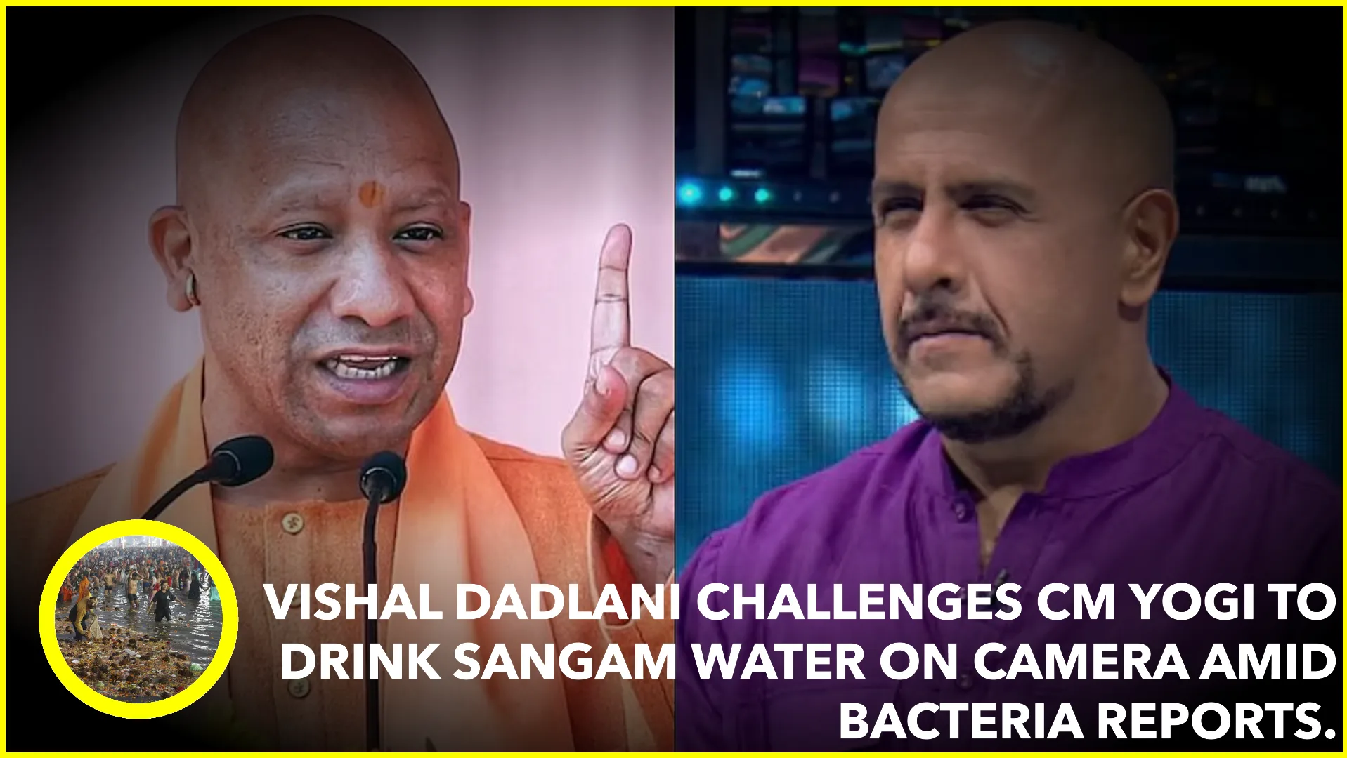 Vishal Dadlani Challenges CM Yogi Adityanath to Drink Kumbh Water Amid Bacteria Controversy