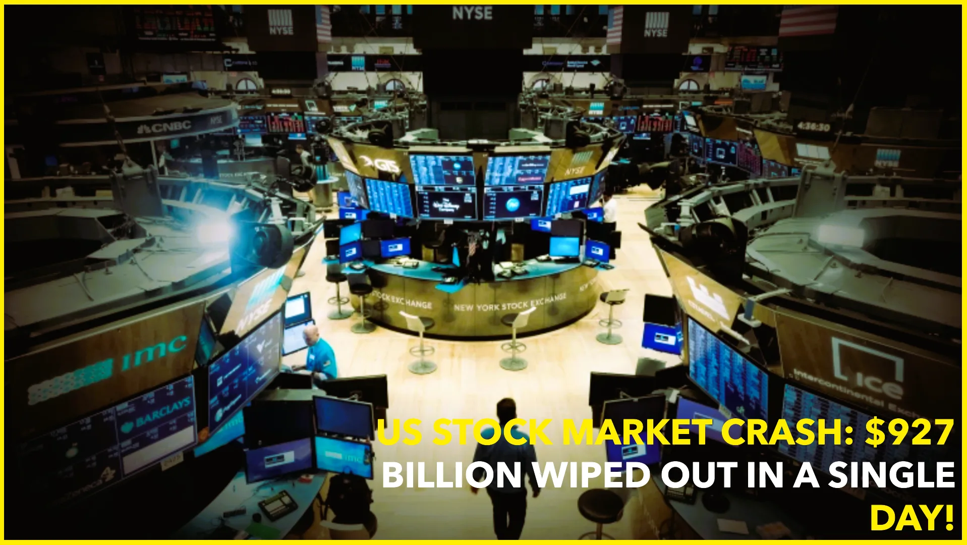 US Stock Market Plunges $927 Billion in a Single Day: Worst Performance of the Year