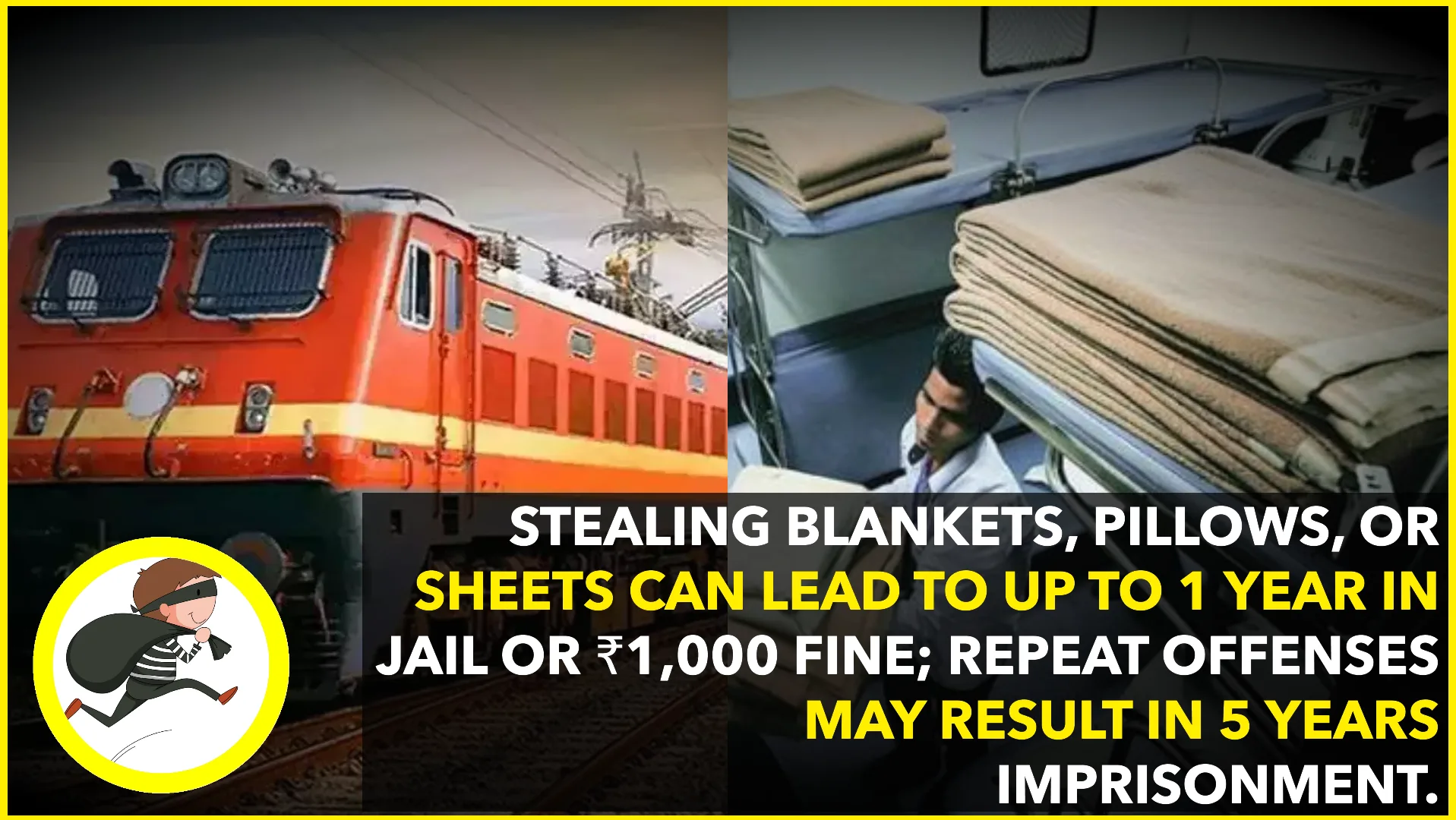 Indian Railways Warns Passengers: Stealing Onboard Items Could Lead to Jail or Heavy Fines