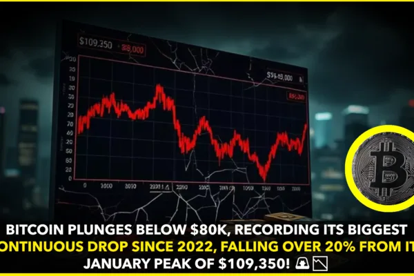 Bitcoin Faces Sharp Decline, Dropping Below $80,000 Amid Market Uncertainty Bitcoin Faces Sharp Decline, Dropping Below $80,000 Amid Market Uncertainty