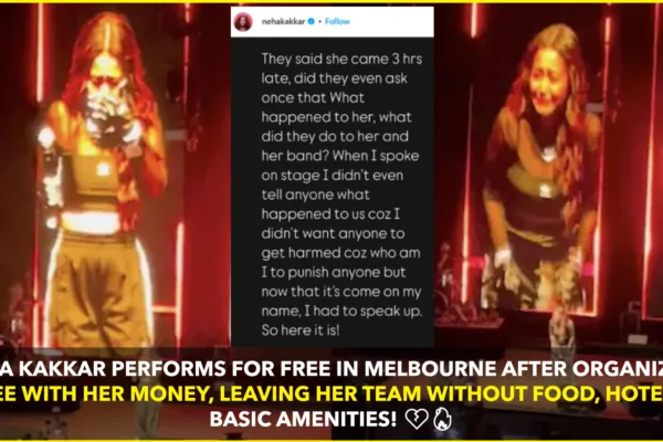 Neha Kakkar Performs for Free in Melbourne After Organizers Flee with Her Payment