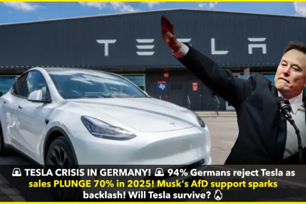 Tesla Faces Major Setback in Germany as Sales Plunge 70% Amid Political Controversy Tesla Faces Major Setback in Germany as Sales Plunge 70% Amid Political Controversy