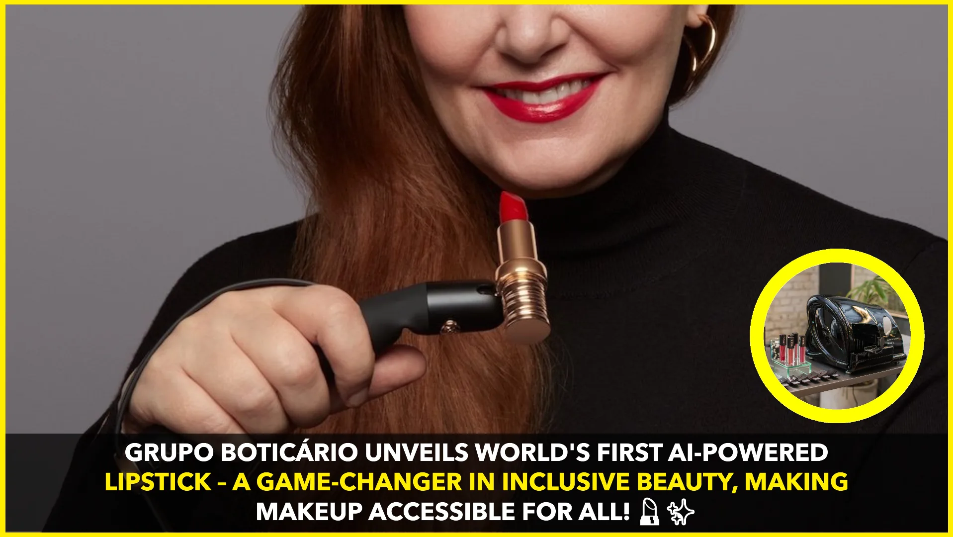 Grupo Boticário Unveils World's First AI-Powered Lipstick for Inclusive Beauty