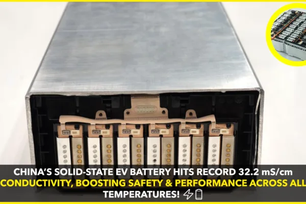 China’s Solid-State EV Battery Achieves Record-Breaking Conductivity, Paving the Way for Advanced Energy Storage China’s Solid-State EV Battery Achieves Record-Breaking Conductivity, Paving the Way for Advanced Energy Storage