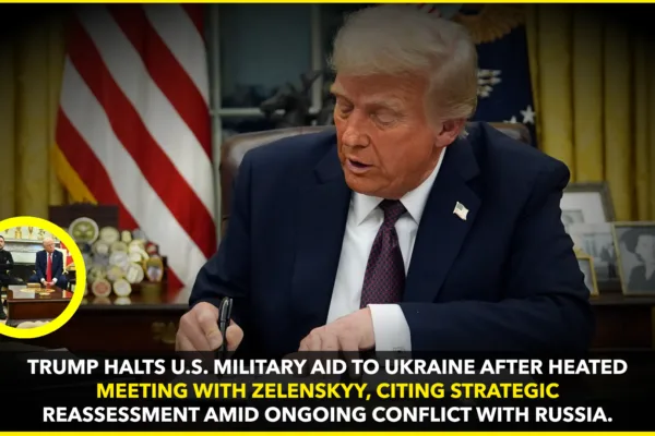 Trump Halts U.S. Military Aid to Ukraine After Tense Meeting with Zelenskyy Trump Halts U.S. Military Aid to Ukraine After Tense Meeting with Zelenskyy