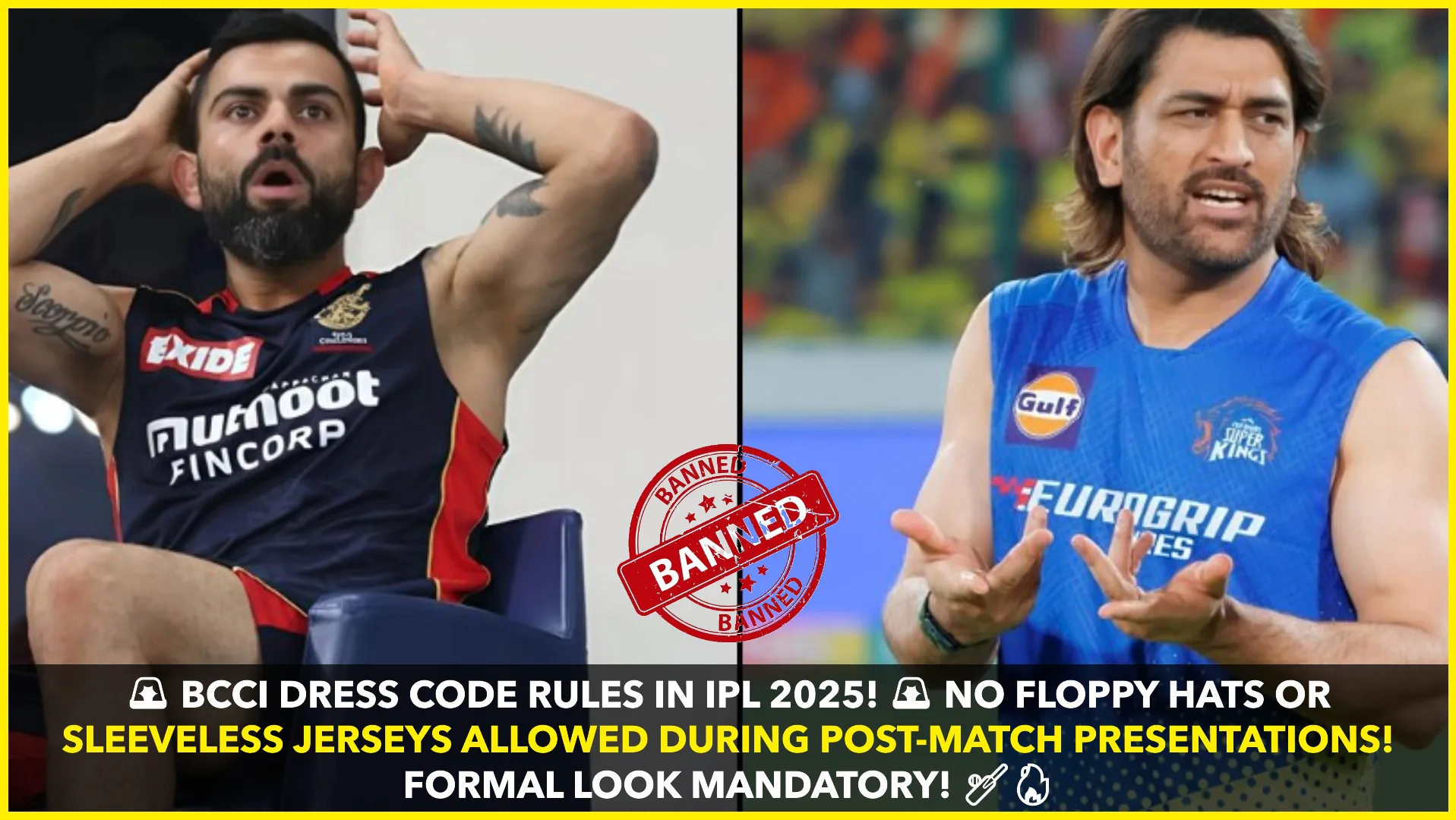 BCCI Implements Dress Code Ban on Floppy Hats & Sleeveless Jerseys in IPL 2025