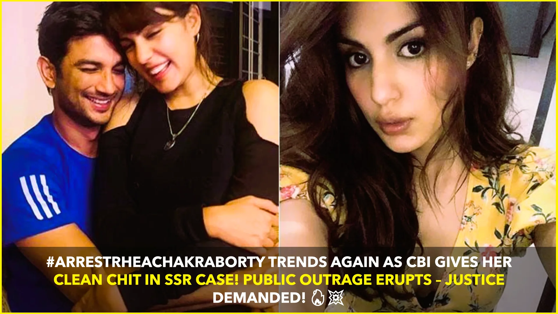 ArrestRheaChakraborty Trends on Twitter After CBI Gives Her Clean Chit in SSR’s Case