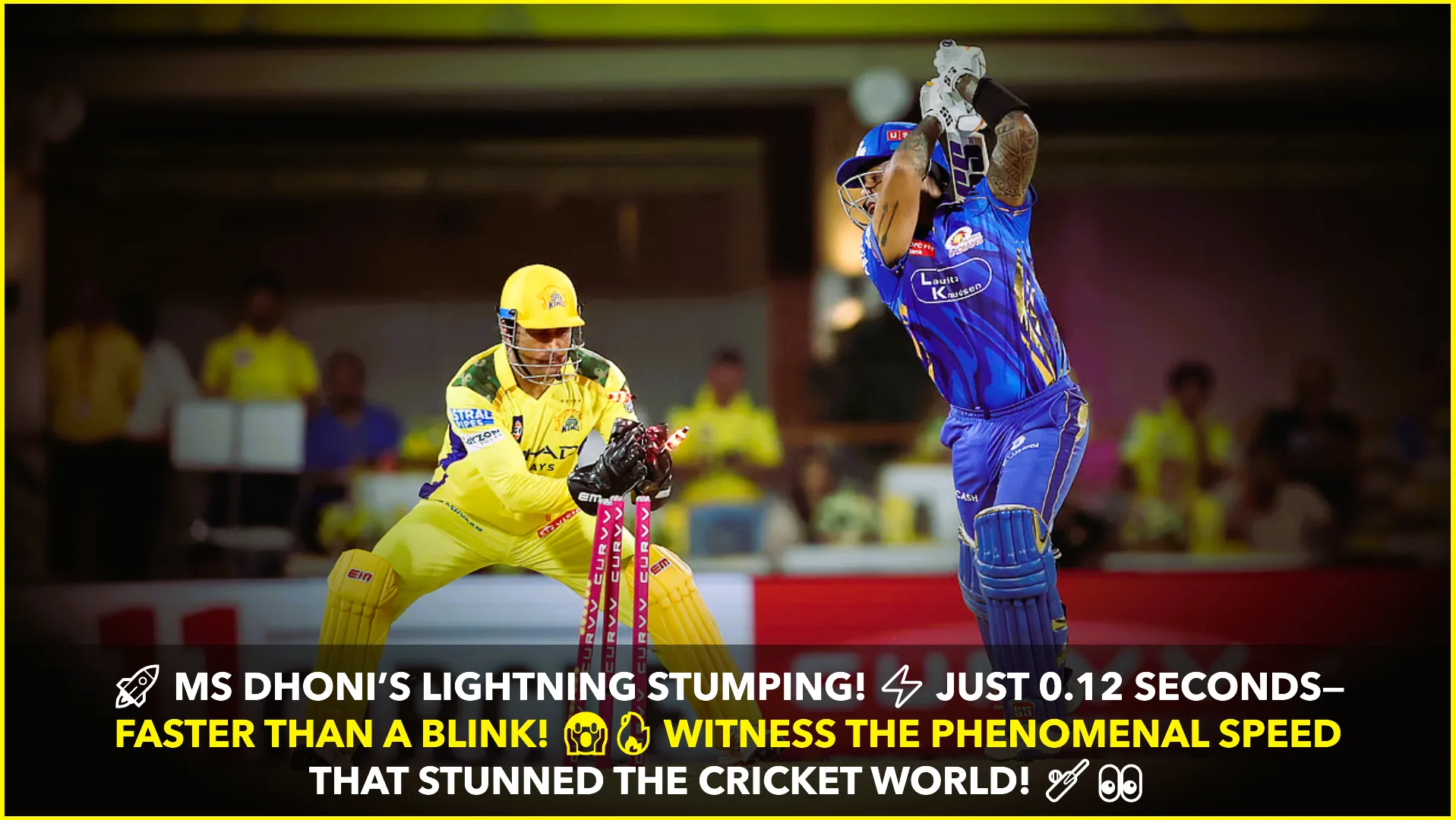 MS Dhoni 0.12-Second Stumping: Faster Than a Blink, A Phenomenal Feat in Cricket