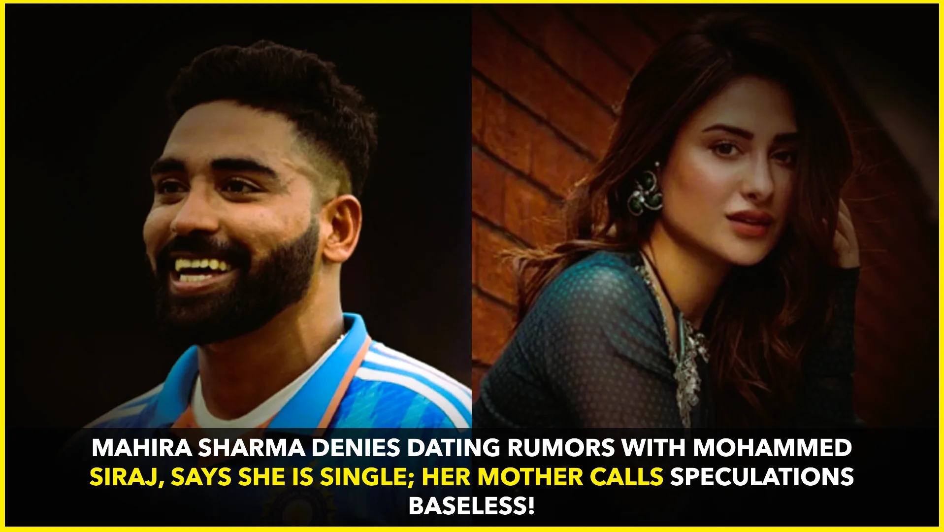 Mahira Sharma Denies Dating Rumors with Mohammed Siraj, Calls Speculations Baseless