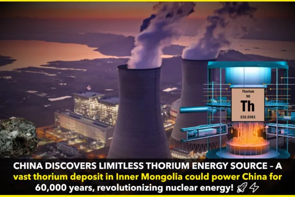 China Discovers Massive Thorium Energy Source, Paving the Way for a Nuclear Revolution China Discovers Massive Thorium Energy Source, Paving the Way for a Nuclear Revolution