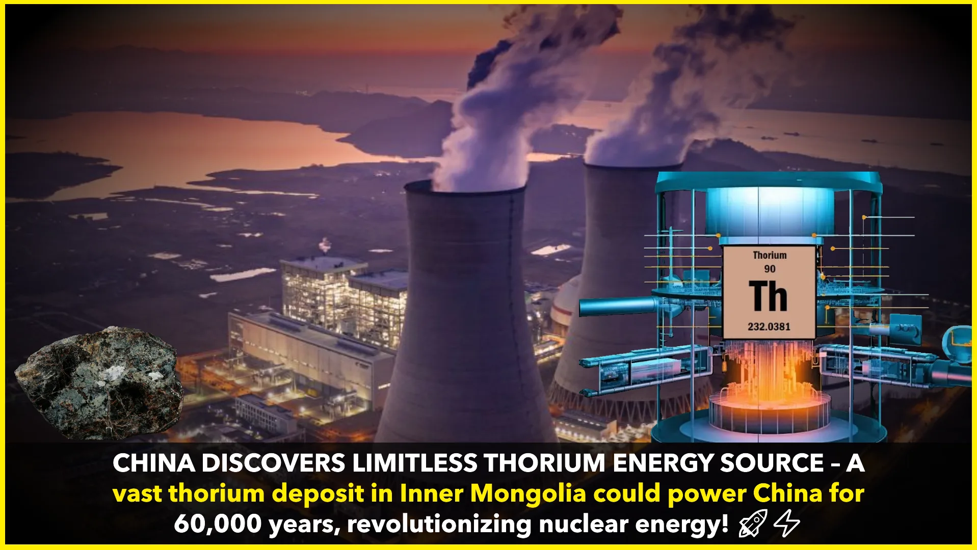 China Discovers Massive Thorium Energy Source, Paving the Way for a Nuclear Revolution