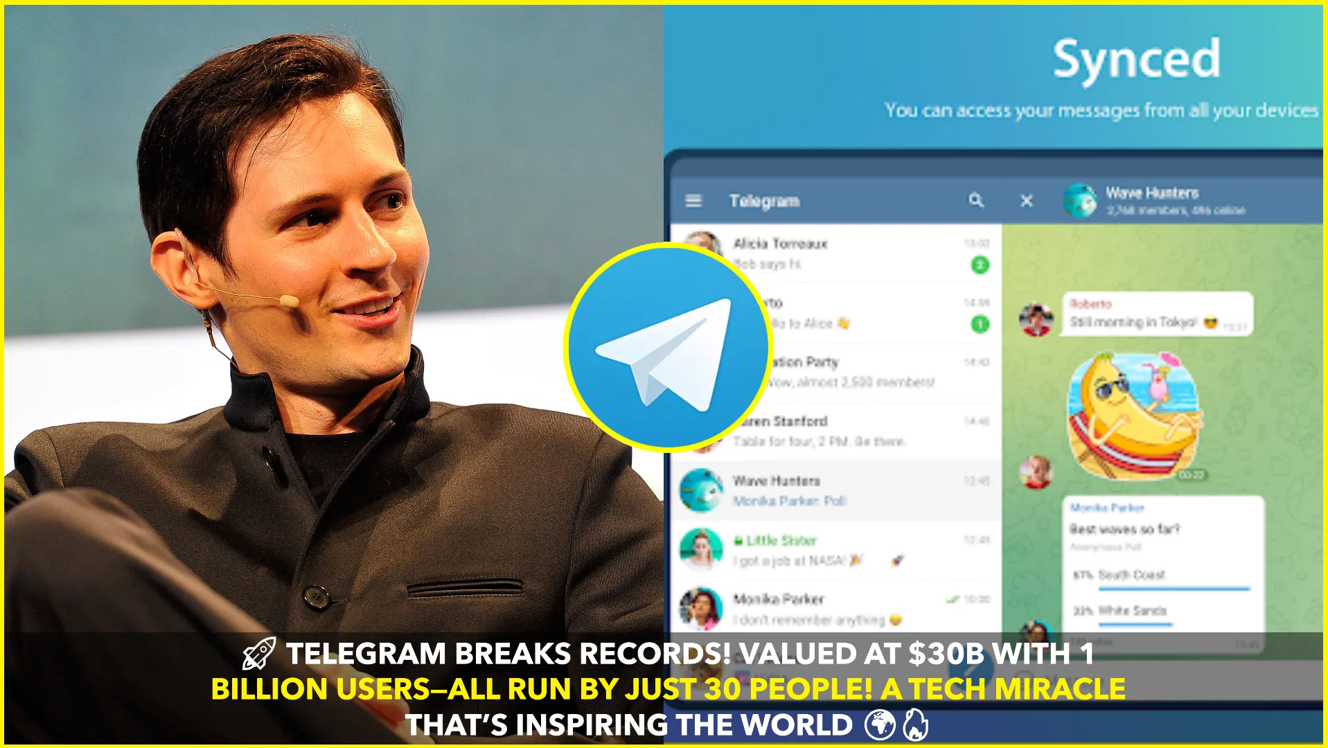 Telegram Hits $30 Billion Valuation with Over 1 Billion Users — Operated by Just 30 Employees