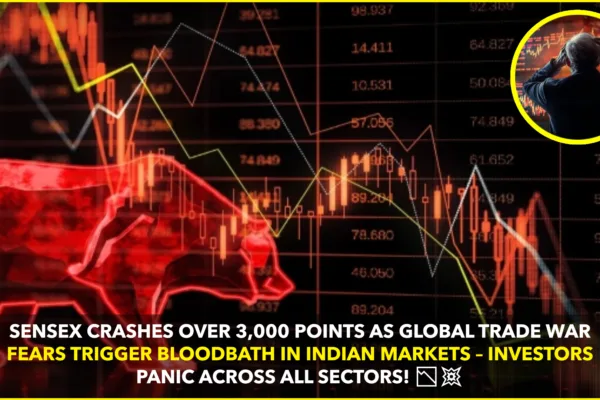 Bloodbath in Indian Markets: Sensex Crashes Over 3,000 Points Amid Global Trade War Fears Bloodbath in Indian Markets: Sensex Crashes Over 3,000 Points Amid Global Trade War Fears
