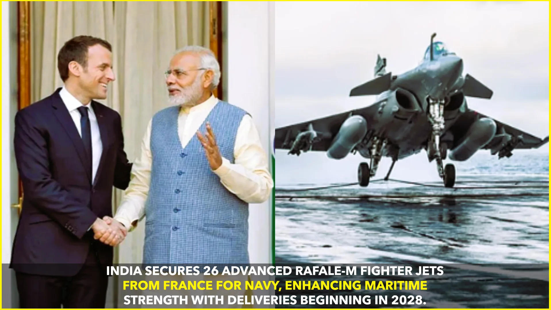 India Signs ₹63,000 Crore Deal with France for 26 Rafale-M Jets to Boost Naval Power