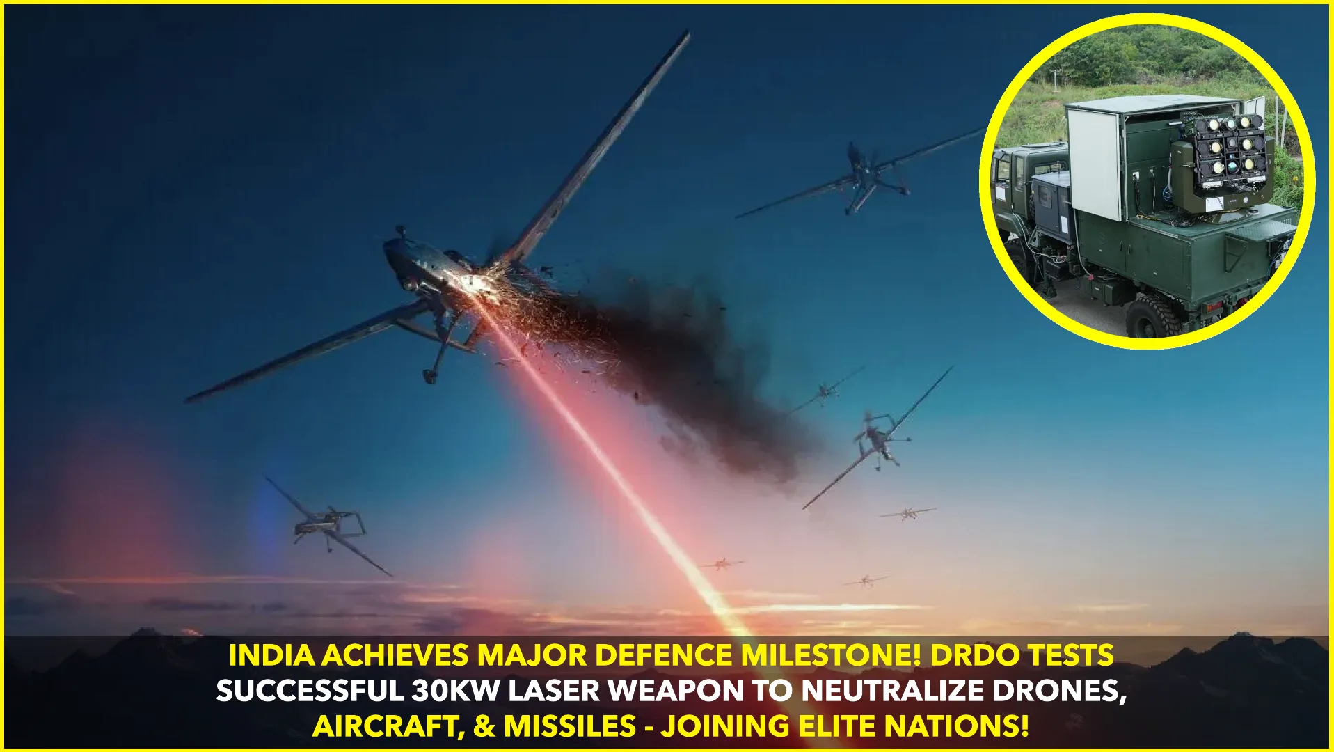 India Joins Elite League with Successful Test of Indigenous Laser Weapon System
