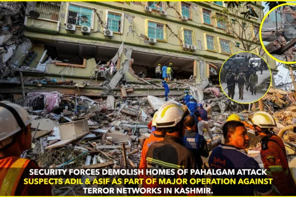 Kashmir Crackdown: Homes of Suspected Pahalgam Attack Terrorists Demolished by Security Forces Kashmir Crackdown: Homes of Suspected Pahalgam Attack Terrorists Demolished by Security Forces