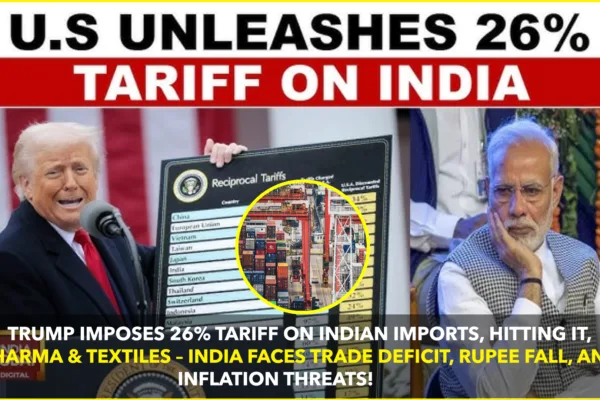 Trump Slaps 26% Tariffs on Indian Imports: Major Blow to IT, Pharma, and Textile Exports