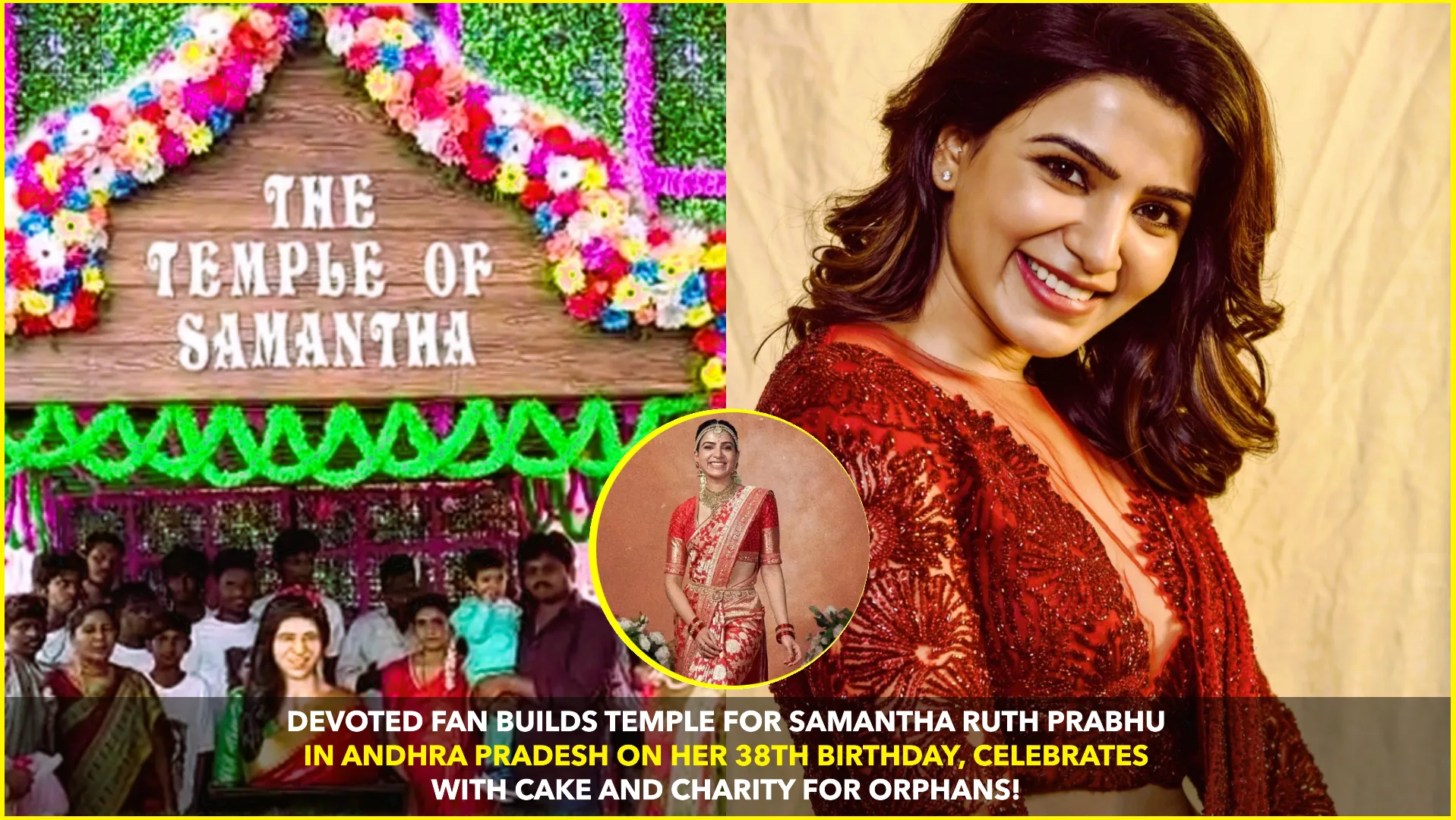 Fan Builds Temple for Actress Samantha Ruth Prabhu in Andhra Pradesh to Mark Her Birthday