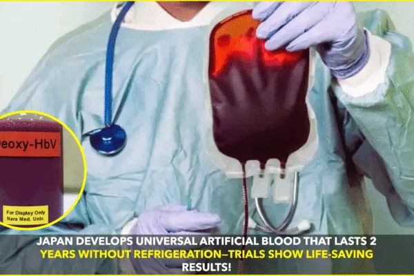 Japan Creates Universal Artificial Blood, Shelf-Stable 2 Yrs Japan Creates Universal Artificial Blood, Shelf-Stable 2 Yrs