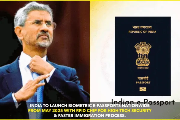 India to Launch Chip-Based Biometric E-Passports Nationwide from May 2025 India to Launch Chip-Based Biometric E-Passports Nationwide from May 2025