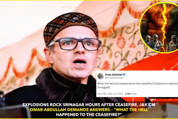 Explosions Rock Srinagar Hours After India-Pakistan Ceasefire: J&K CM Omar Abdullah Demands Accountability Explosions Rock Srinagar Hours After India-Pakistan Ceasefire: J&K CM Omar Abdullah Demands Accountability