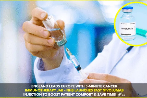 England Pioneers 5-Minute Cancer Immunotherapy Injection, Transforming Treatment Landscape England Pioneers 5-Minute Cancer Immunotherapy Injection, Transforming Treatment Landscape