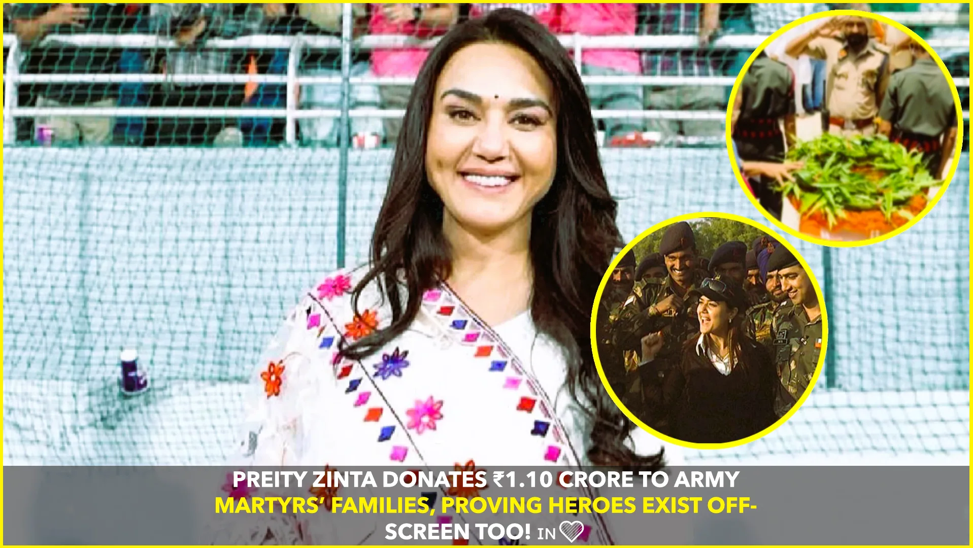 Preity Zinta Donates ₹1.10 Crore to Army Widows and Children, Winning Hearts Yet Again