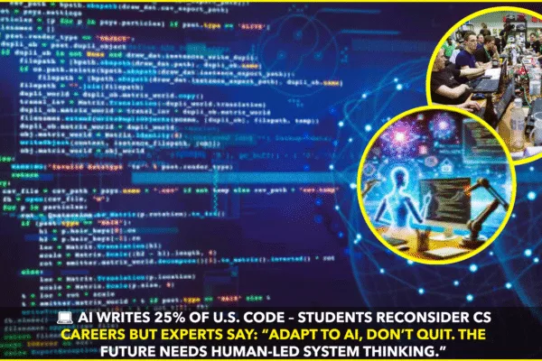 AI Writes 25% of U.S. Code: Students Rethink Computer Science Careers AI Writes 25% of U.S. Code: Students Rethink Computer Science Careers