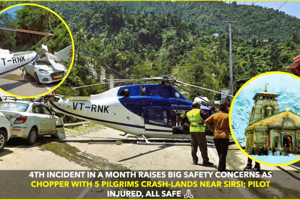 Helicopter Carrying Pilgrims Crash-Lands Near Kedarnath: Fourth Incident in a Month Raises Safety Concerns Helicopter Carrying Pilgrims Crash-Lands Near Kedarnath: Fourth Incident in a Month Raises Safety Concerns