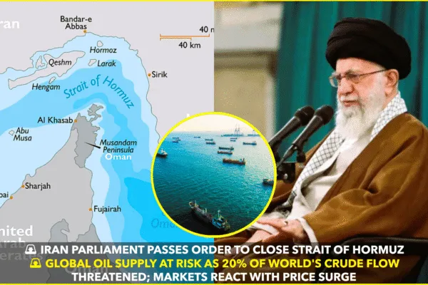 Iran Votes to Close Strait of Hormuz, Threatening Global Oil Flow Iran Votes to Close Strait of Hormuz, Threatening Global Oil Flow