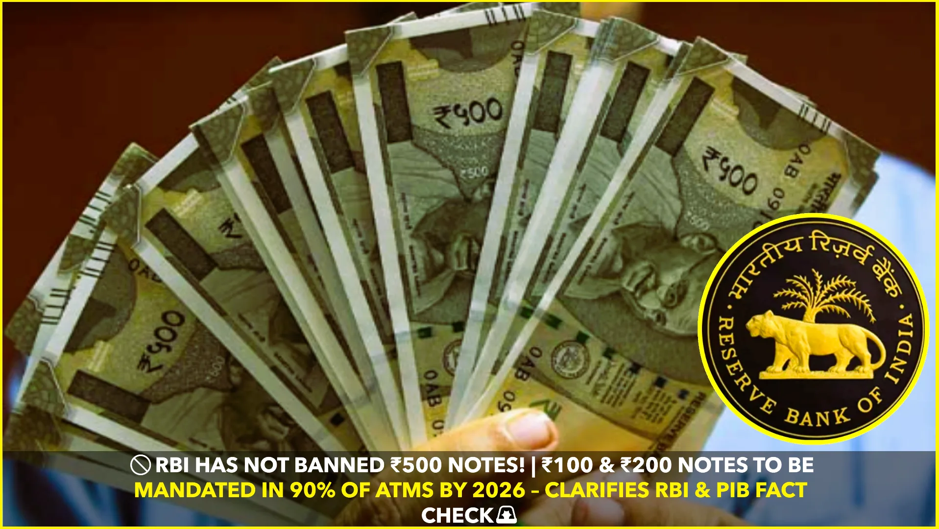 No, RBI Is Not Phasing Out ₹500 Notes – PIB & RBI Debunk Viral Claim