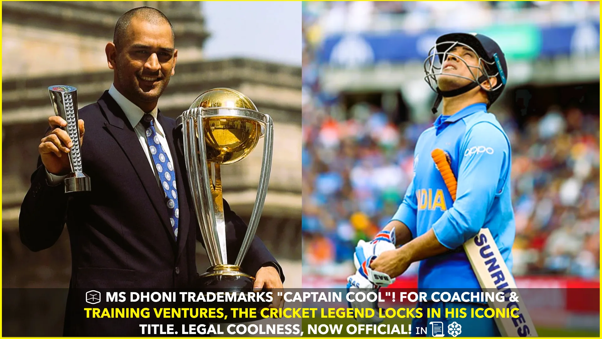 MS Dhoni Trademarks “Captain Cool” — Eyes Sports Coaching & Training Empire