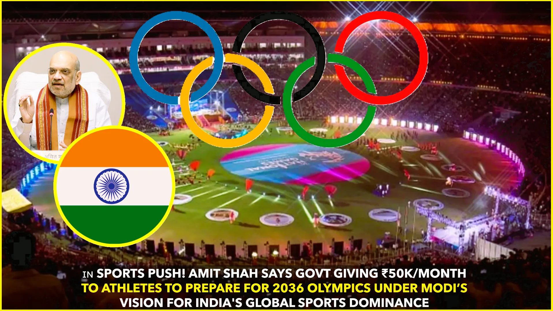 Amit Shah: Govt Offering ₹50,000 Monthly Aid to Athletes Aiming for 2036 Olympics