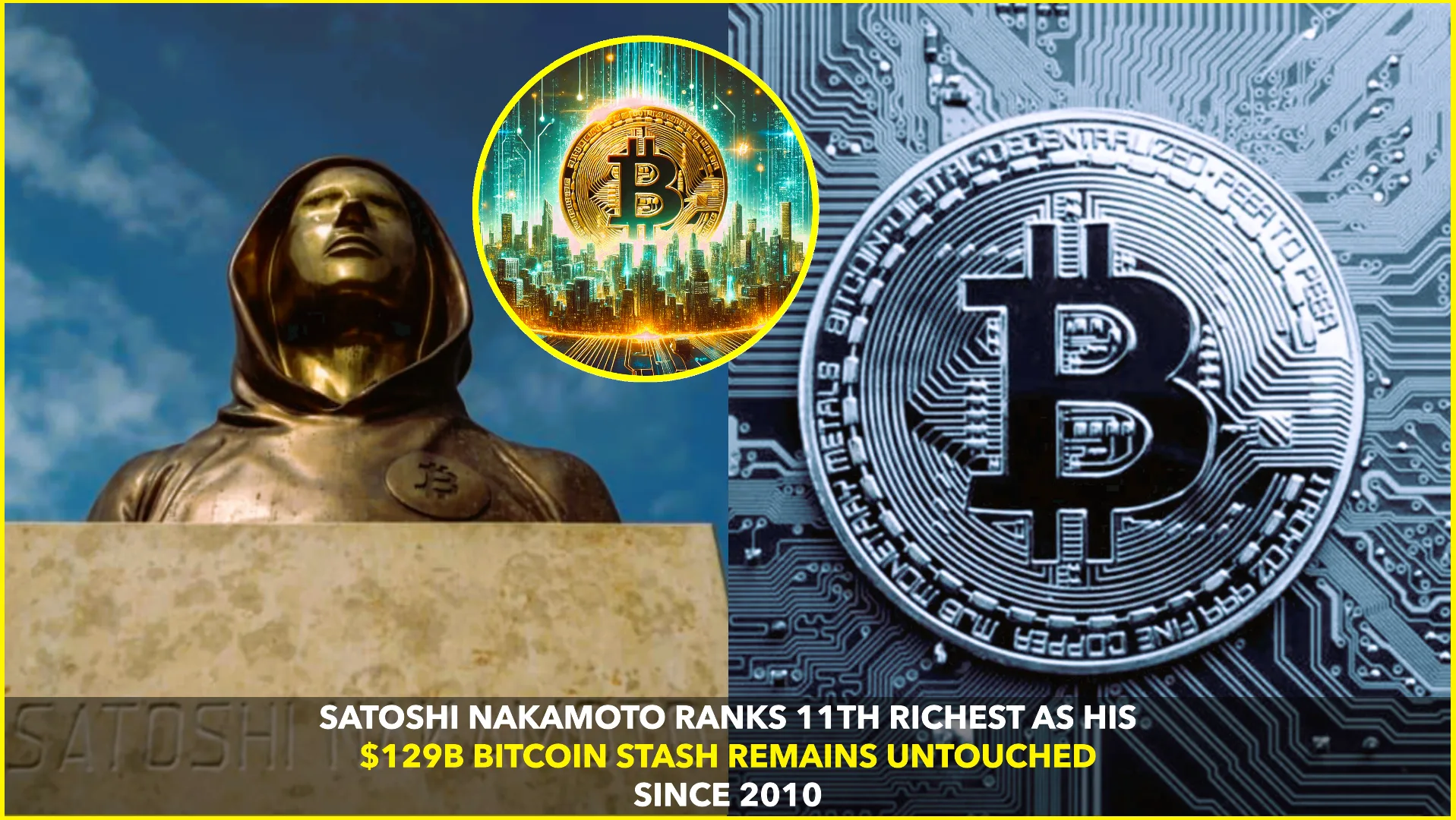 Satoshi Nakamoto’s Bitcoin Fortune Soars to $129 Billion, Ranking Among the Richest in the World