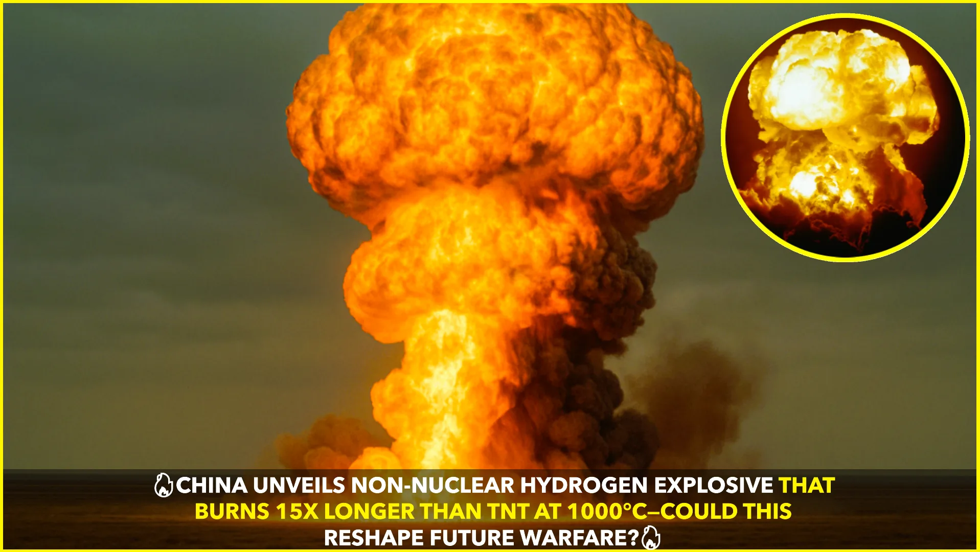 China Tests Non-Nuclear Hydrogen Explosive: A New Era of High-Intensity Weapons?