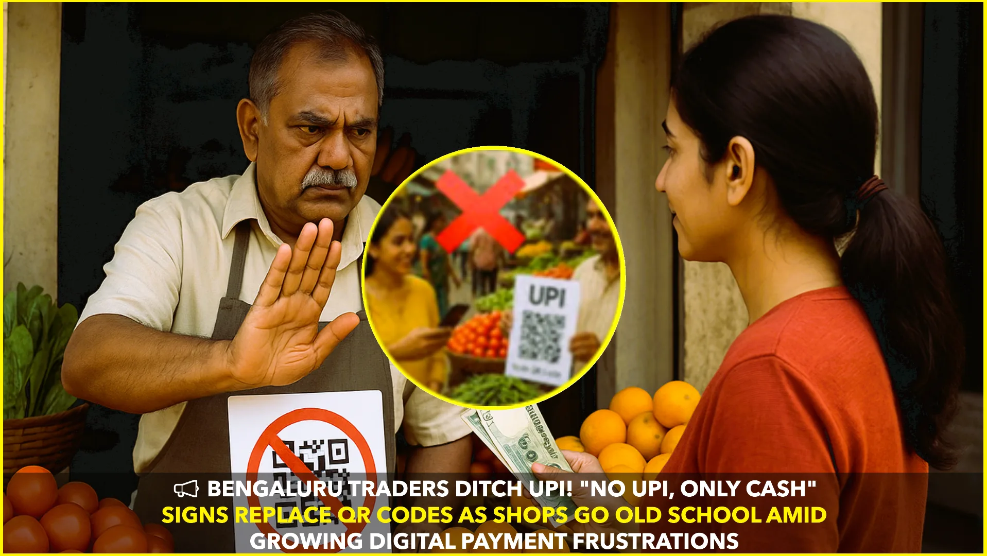 BENGALURU'S DIGITAL BACKTRACK: SHOPS SAY ‘NO UPI, ONLY CASH’