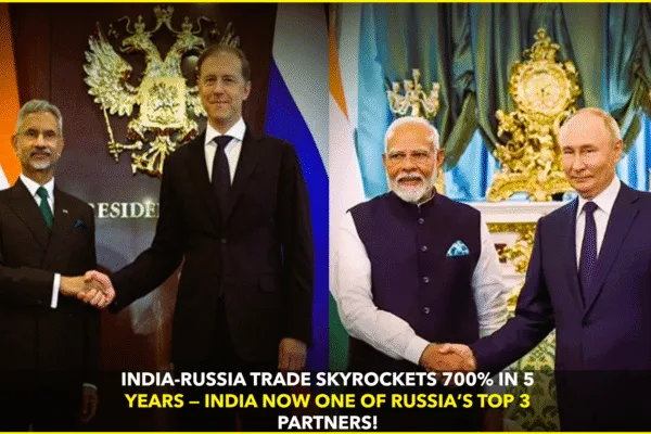 India Emerges Among Russia’s Top 3 Trading Partners After 700% Trade Surge India Emerges Among Russia’s Top 3 Trading Partners After 700% Trade Surge