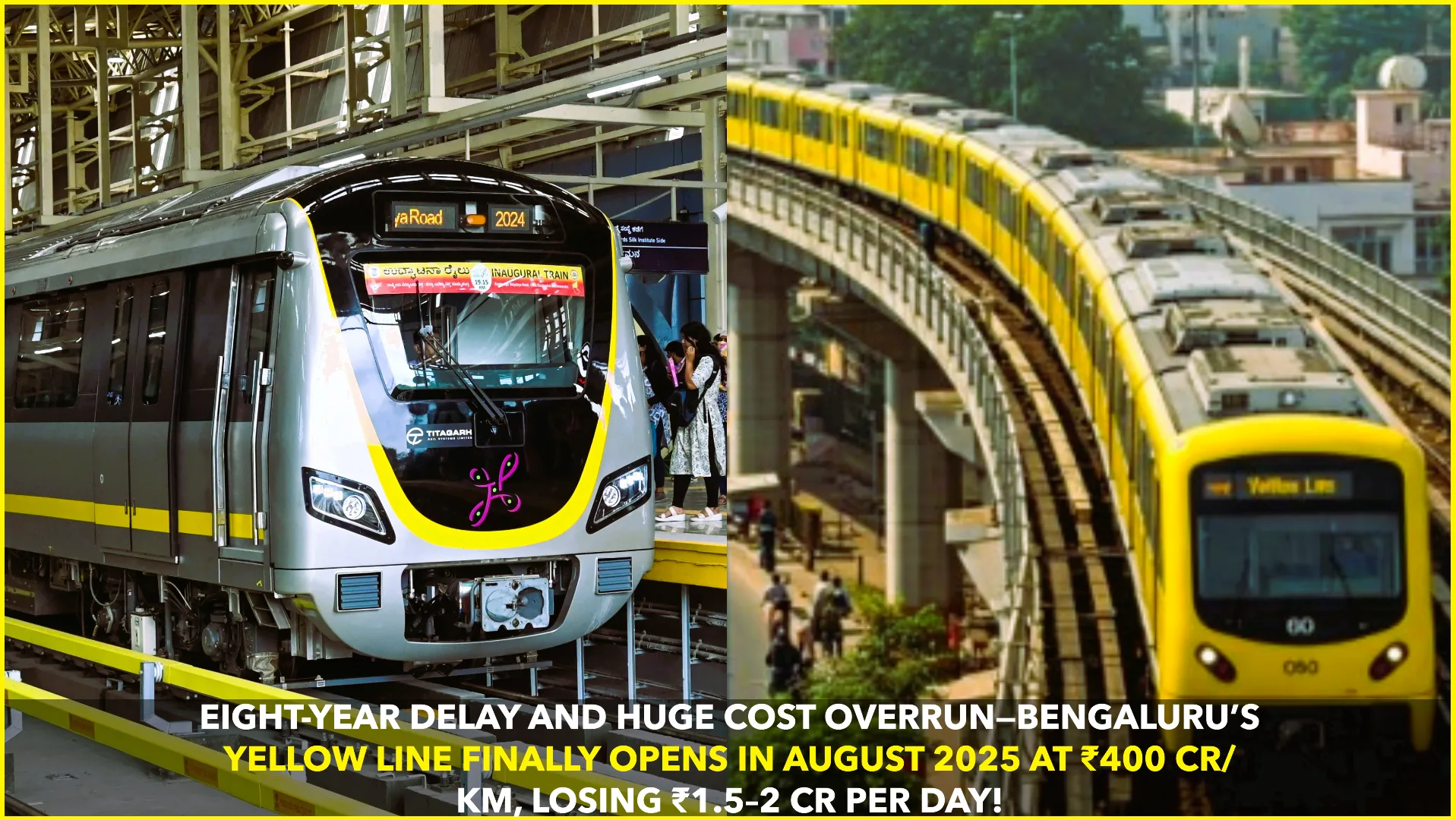 Bengaluru’s Yellow Line Metro: A Costly Triumph After Eight Years