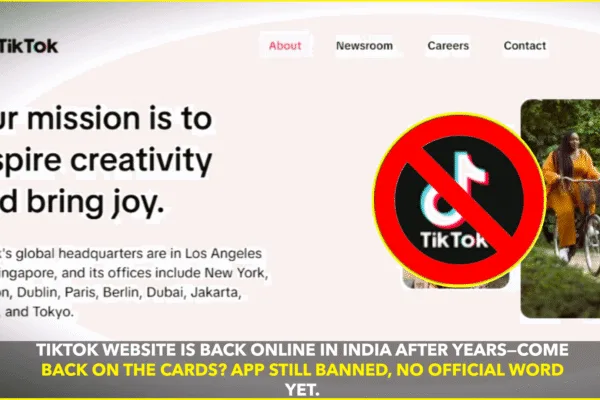 TikTok Website Goes Live in India Again, But Ban Still Stands