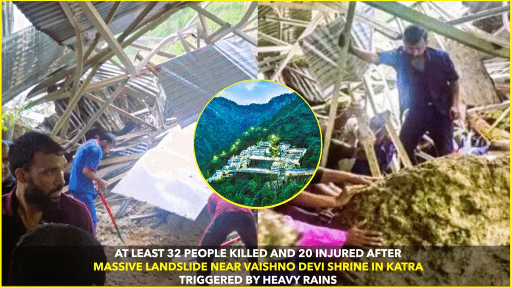 RAINS, LANDSLIDE KILL 32 NEAR VAISHNO DEVI RAINS, LANDSLIDE KILL 32 NEAR VAISHNO DEVI