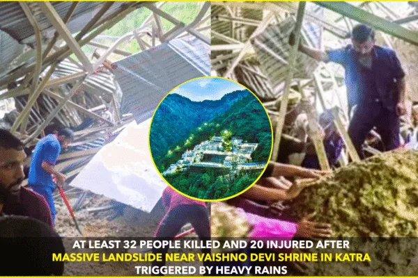 RAINS, LANDSLIDE KILL 32 NEAR VAISHNO DEVI RAINS, LANDSLIDE KILL 32 NEAR VAISHNO DEVI