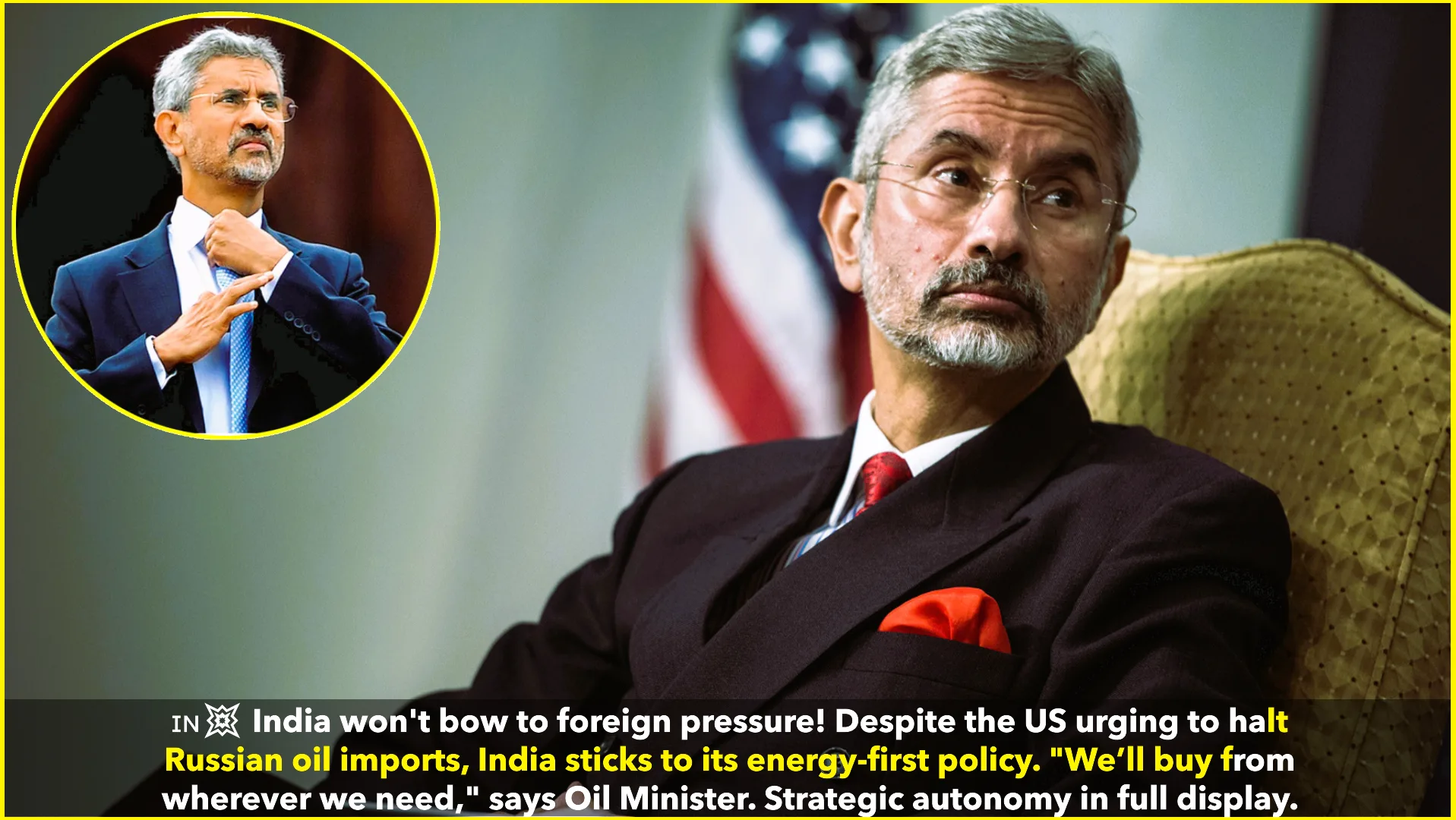 India Asserts Energy Independence Amid US Pressure Over Russian Oil