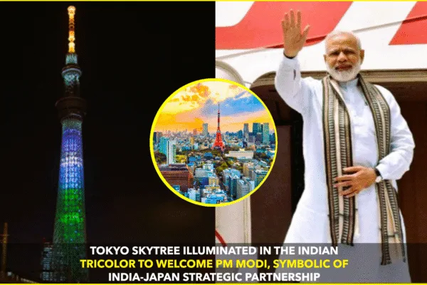Skytree Shines Indian Tricolor in Modi’s Tokyo Welcome Skytree Shines Indian Tricolor in Modi’s Tokyo Welcome