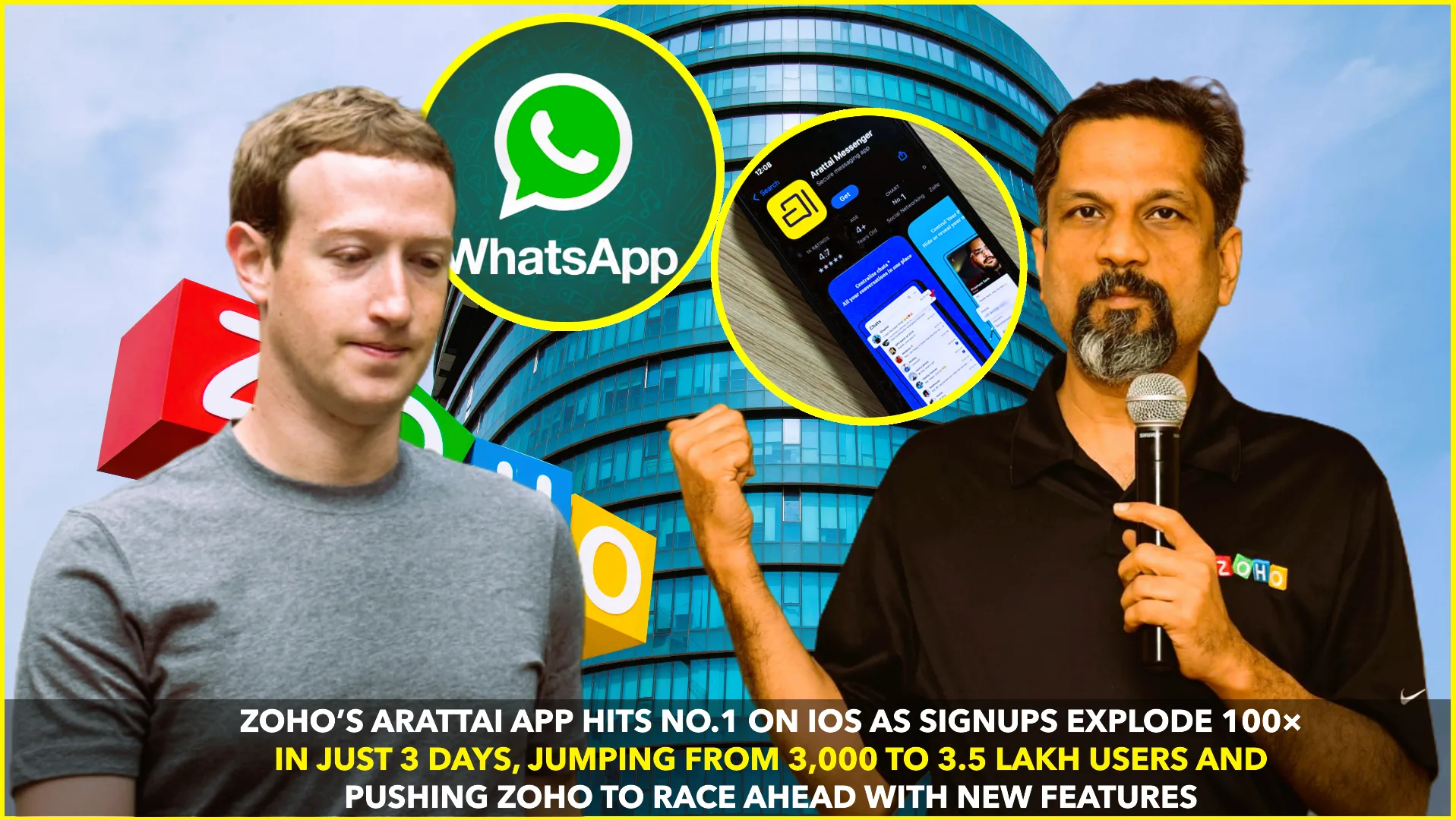 Arattai Soars: Zoho’s Messaging App Hits #1