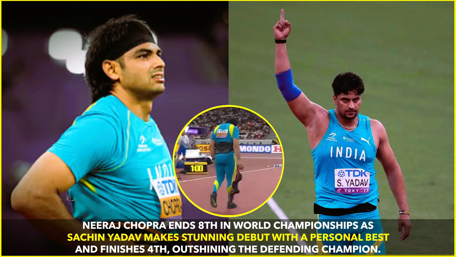Neeraj Chopra Finishes 8th, Sachin Yadav Shines 4th