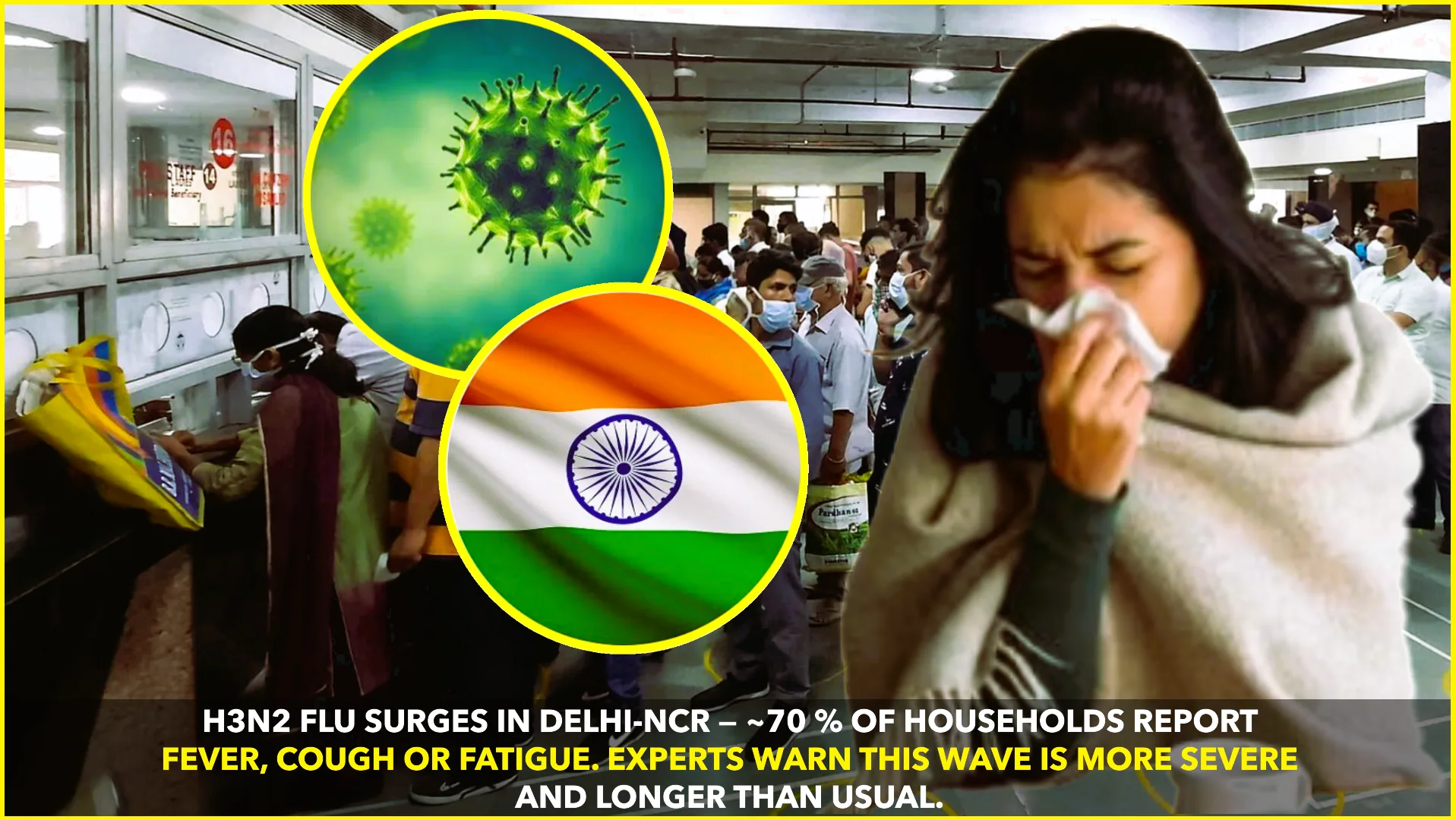 H3N2 Flu Surge Sweeps Delhi-NCR, 70 % Homes Report Illness